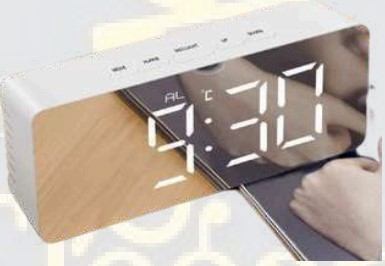 Mirror Digital Clock for Bedside and Office Desk, Modern Time Display Gift Item for Home Decor, Corporate Gifting and Daily Tabletop Convenience